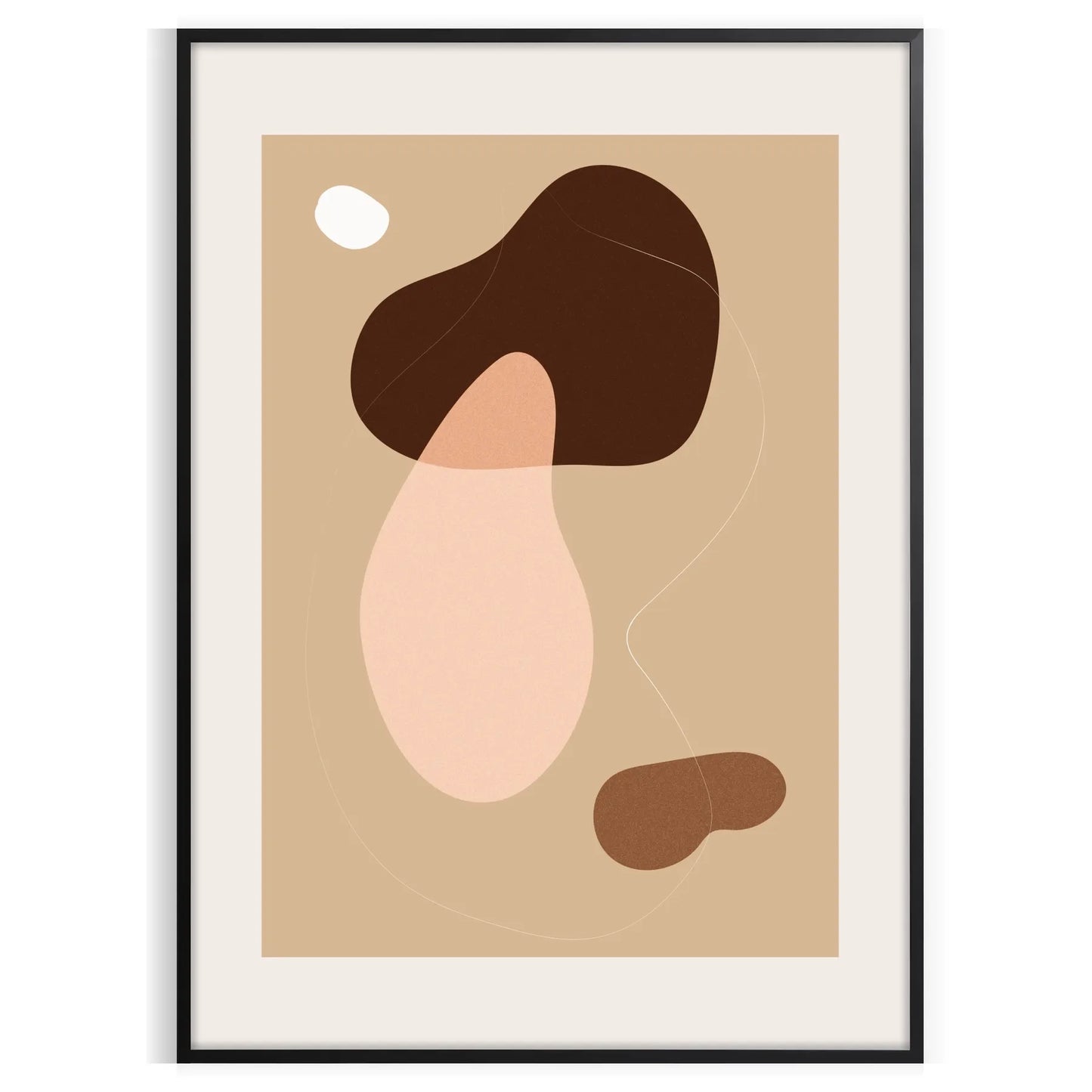 space Boho Chic Wall Art stunning bohemian abstract poster warm brown orange hues thoughtful gift decorative accent print elegance sizes letter medium large extra - oversized