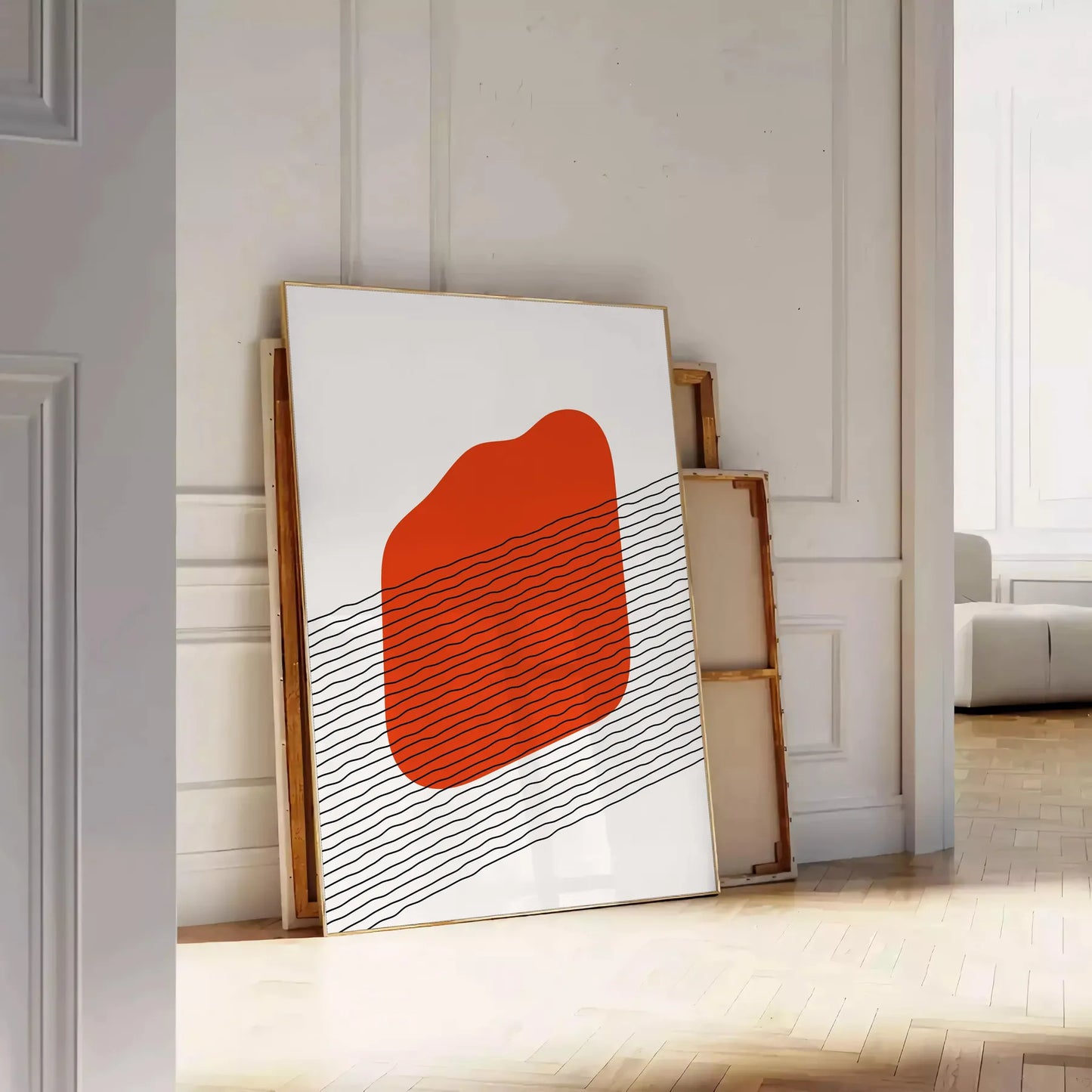 space Boho Print poster gray black abstract bohemian art wall piece perfect gift occasion decor artwork unframed version seamless integration