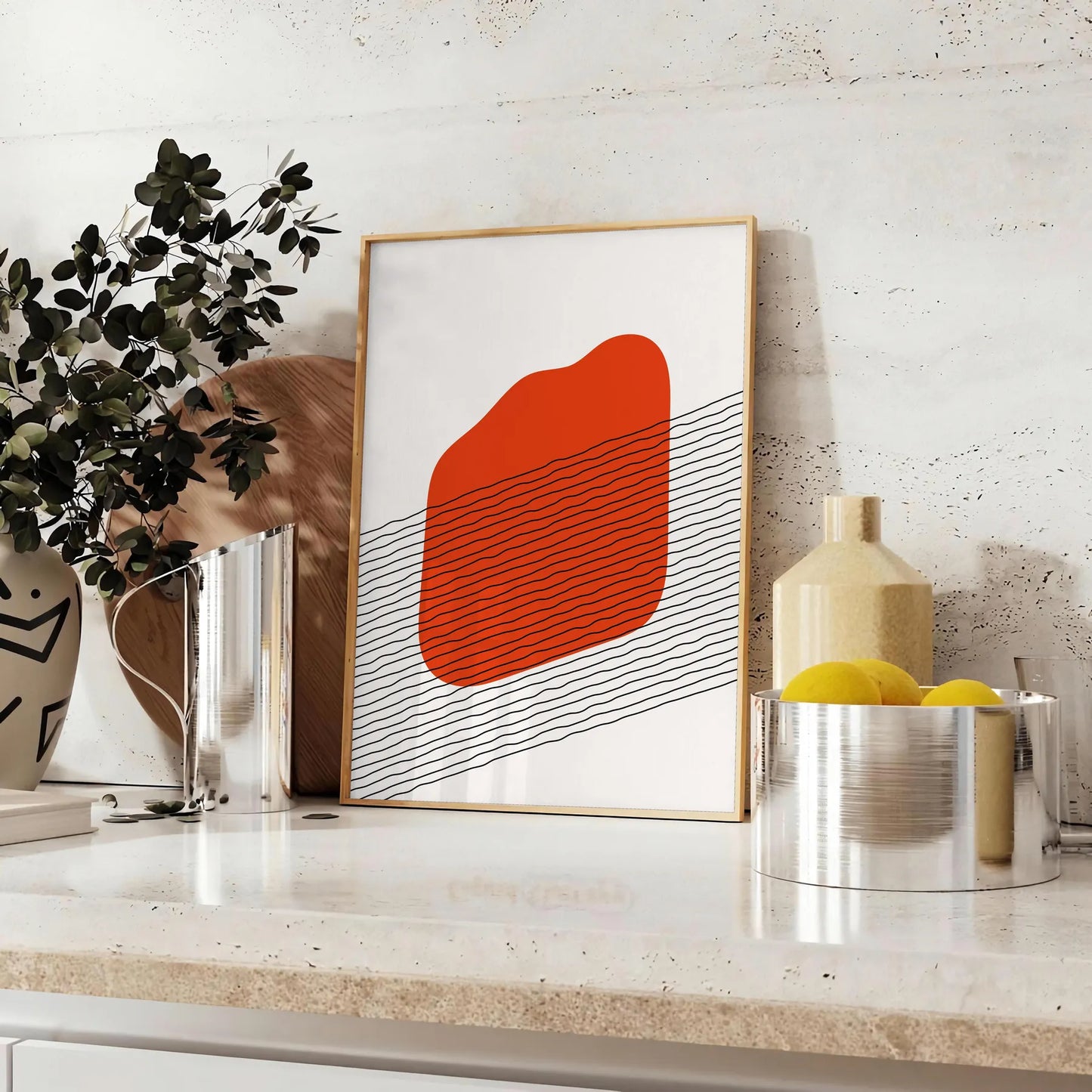 space Boho Print poster gray black abstract bohemian art wall piece perfect gift occasion decor artwork unframed version seamless integration