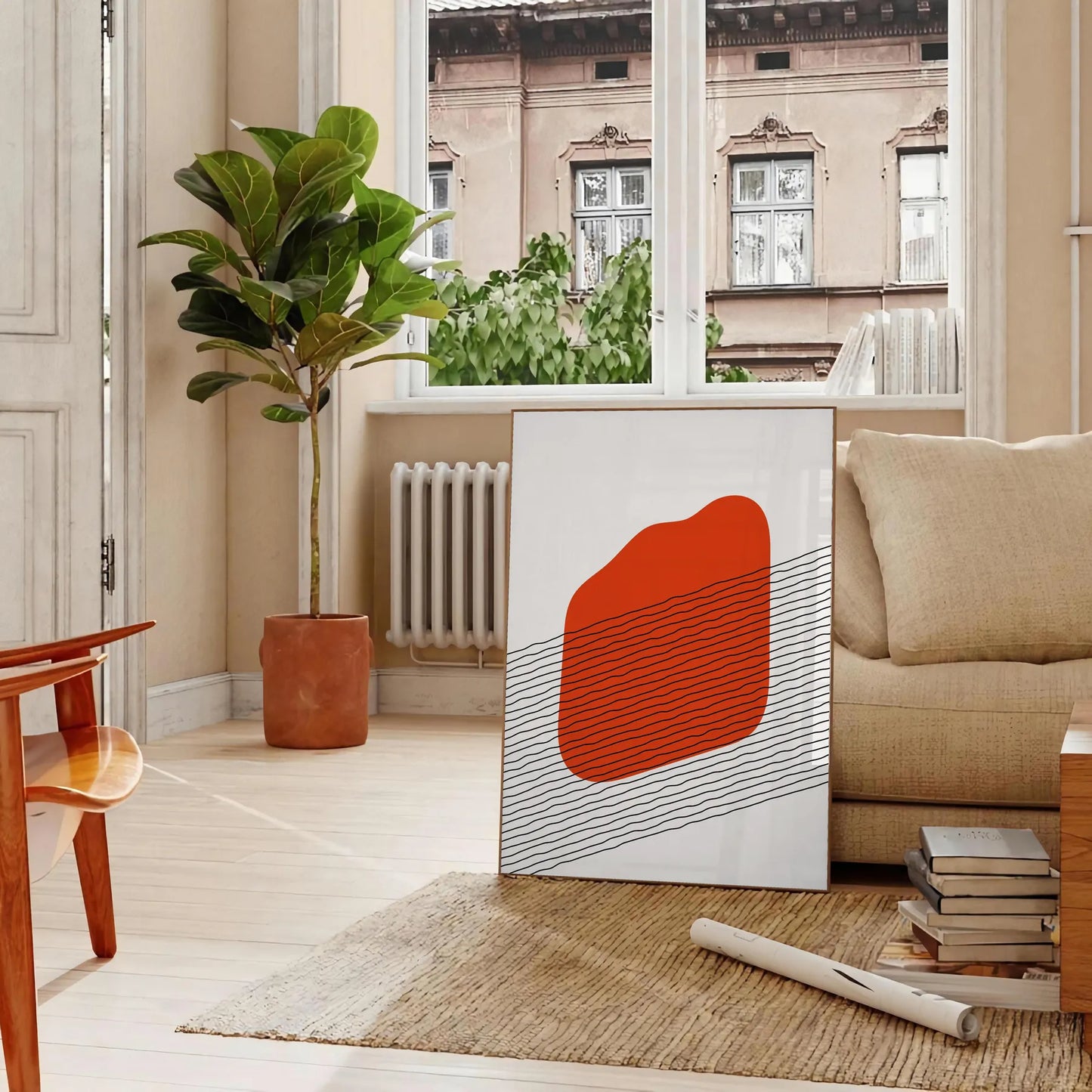 space Boho Print poster gray black abstract bohemian art wall piece perfect gift occasion decor artwork unframed version seamless integration