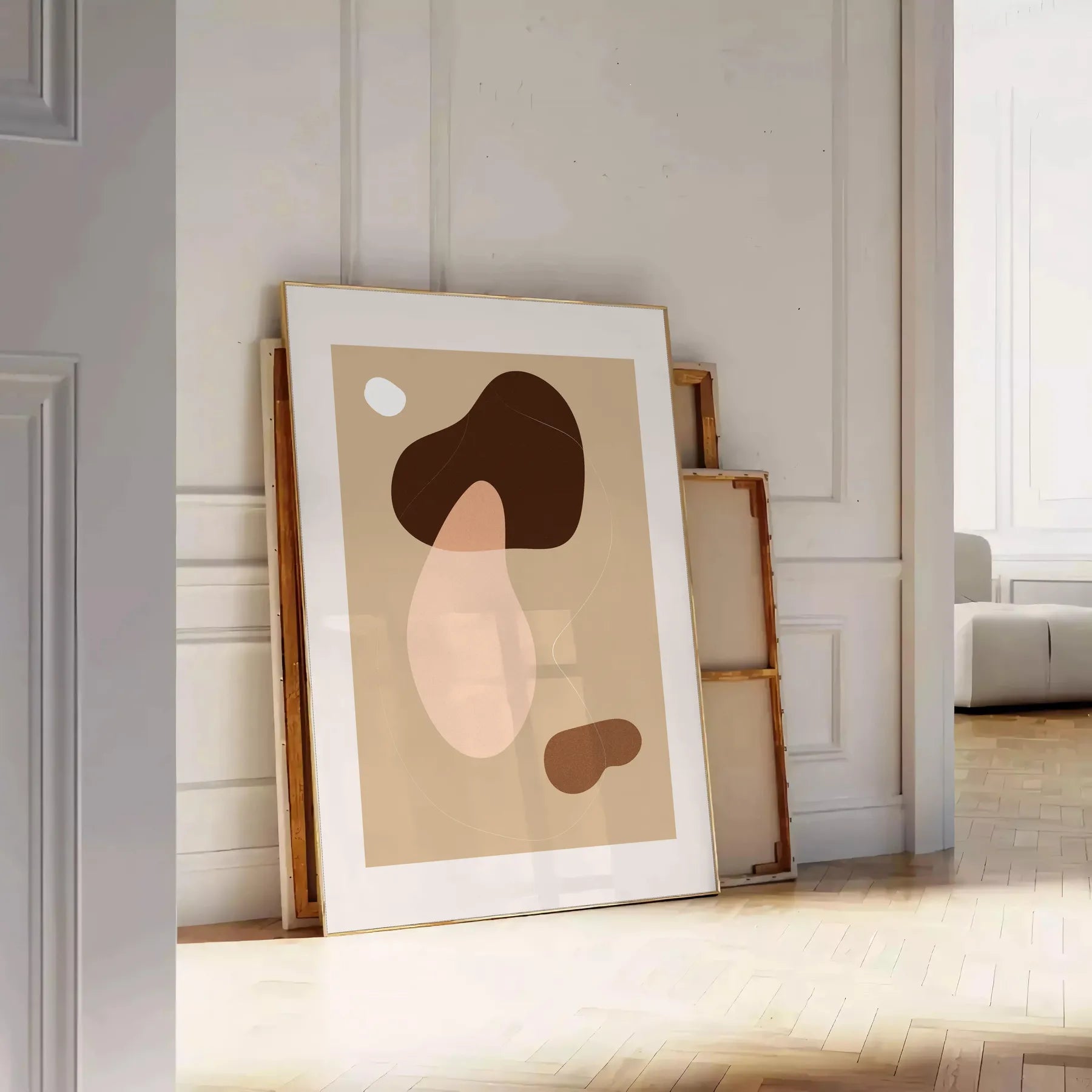 space Boho Chic Wall Art stunning bohemian abstract poster warm brown orange hues thoughtful gift decorative accent print elegance sizes letter medium large extra - oversized