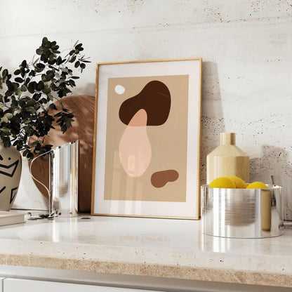 space Boho Chic Wall Art stunning bohemian abstract poster warm brown orange hues thoughtful gift decorative accent print elegance sizes letter medium large extra - oversized