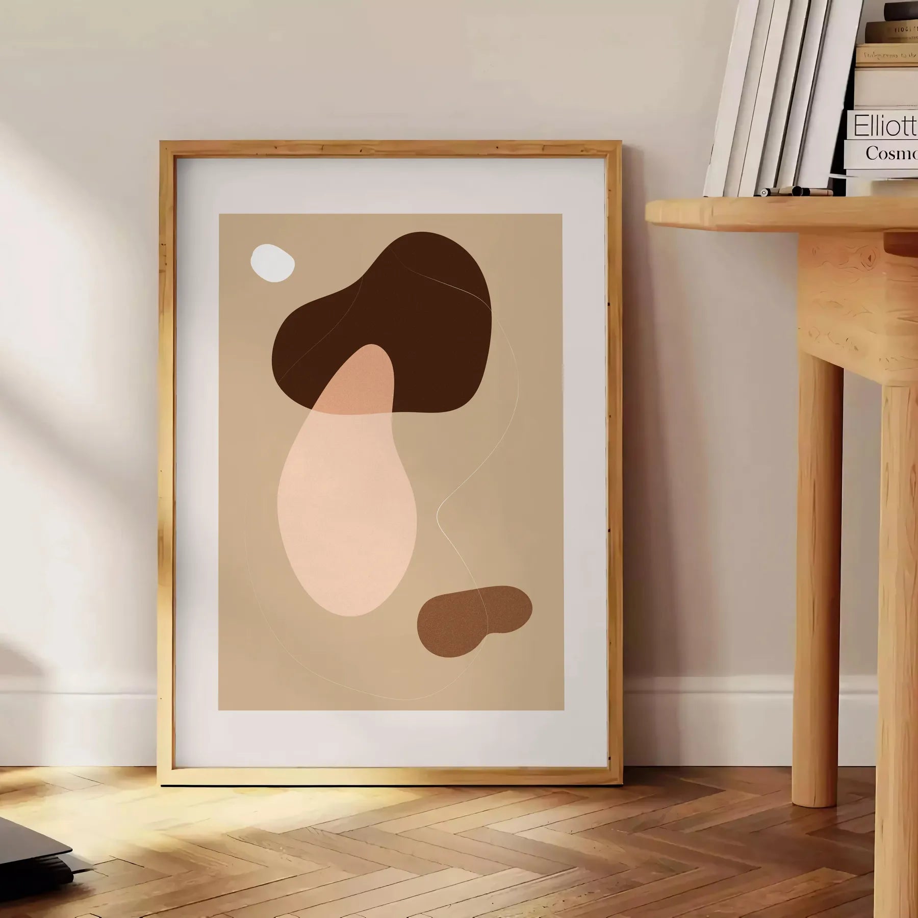 space Boho Chic Wall Art stunning bohemian abstract poster warm brown orange hues thoughtful gift decorative accent print elegance sizes letter medium large extra - oversized