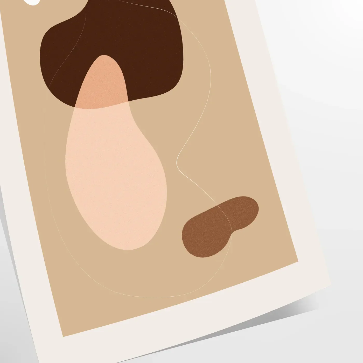 space Boho Chic Wall Art stunning bohemian abstract poster warm brown orange hues thoughtful gift decorative accent print elegance sizes letter medium large extra - oversized