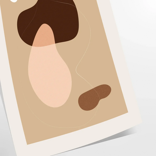 space Boho Chic Wall Art stunning bohemian abstract poster warm brown orange hues thoughtful gift decorative accent print elegance sizes letter medium large extra - oversized